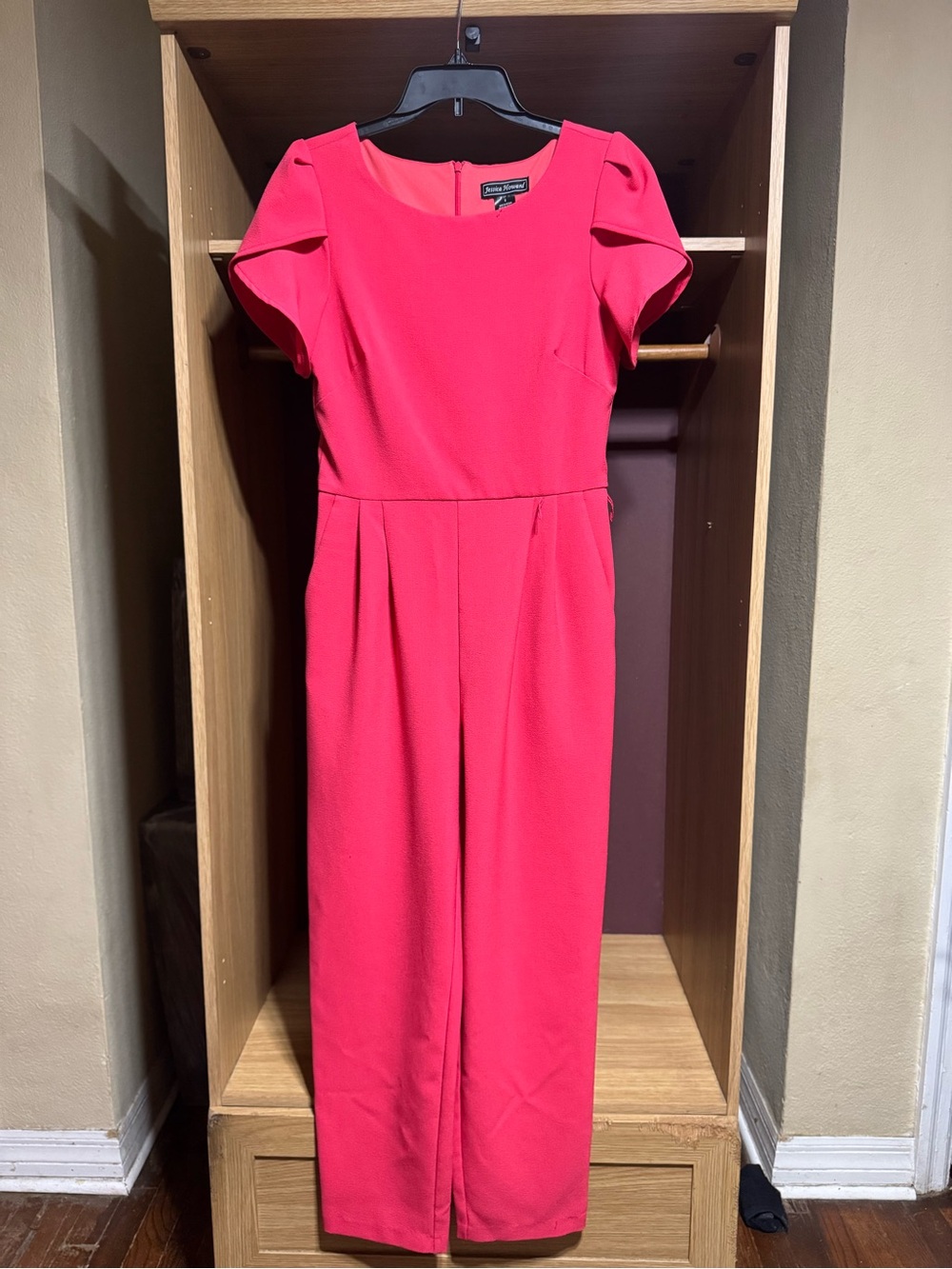Jessica Howard Pink Wide-Leg Jumpsuit Size 8